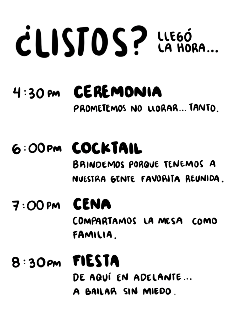 Itinerario de la boda